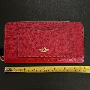 Coach Dark Cherry Red Leather Wallet